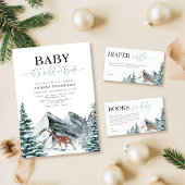 Baby It's Cold Outside Winter Forest Baby Shower Pappteller