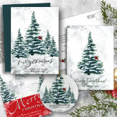 Roter Kardinal Bird von Rustic Green Winter Pine T Magnet