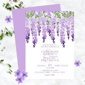 Save the Date Watercolor Wisteria Lilac Wedding Magnet