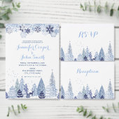Winter-Hochzeitseinladung von Waldschneeflocken Einladung (Personalisiere diese Kollektion eines unabhängigen Creators.)