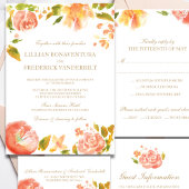 Antwortkarte für Aquarellfarben-Rose RSVP Karte