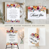 Aquarellfarben Herbst Blüten Garland Probe Brunch Acryleinladungen