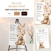 Bear Balloon Baby Shower Einladung