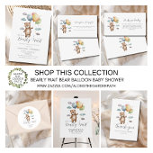Bärenballon Babydusche Flat Danke Karte