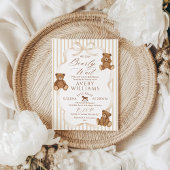 We Can Bearly Wait Elegant Baby Shower Poster