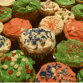 Weihnachtskuchen mit Sprinklen Notizblock