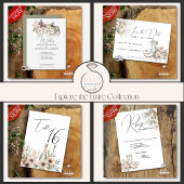 Wasserfarbe Rustikale Wildblume Hochzeit Begleitkarte