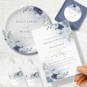 Save the Date Aquarellblaue Rose Einladung