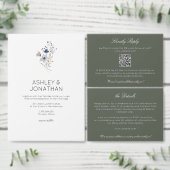 Elegante Moderne Rustikale Wildblume Hochzeit Programm (Personalisiere diese Kollektion eines unabhängigen Creators.)