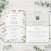 Einfache, zeitlose Alabaster-Hochzeit in der Wildb Einladung (Personalisiere diese Kollektion eines unabhängigen Creators.)