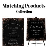 Begrüßung des Glitzer mit schwarzem Gold Poster