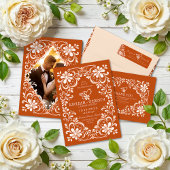 Burnt Orange Shabby Chic Mr. & Mrs. Wedding Unters Untersetzer