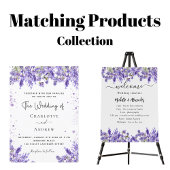 Lavender florals Drehbuch mr mrs Herz Hochzeit Serviette