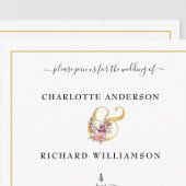 SCHÖNE INITIALEN UND GOLDAMPERSAND WEDD WEINGLAS OHNE STIEL