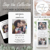 QR Code Wedding Foto Webseite Einfache Schreibmasc Dankeskarte