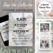 1 Foto Optionen Retro Typografie Hochzeit RSVP Karte