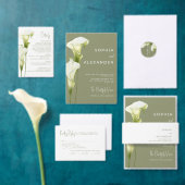 Wedding Invitation "Delicate Calla Lilies" Einladung (Personalisiere diese Kollektion eines unabhängigen Creators.)
