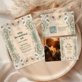 Hochzeit floraler Jugendstil Begleitkarte