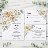 Creme Pfingstrosen Blumen Hochzeit Tischnummer Kar (Personalisiere diese Kollektion eines unabhängigen Creators.)