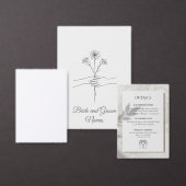 Minimalist Line Art Hands & Flowers Wedding Thank Adressaufkleber (Personalisiere diese Kollektion eines unabhängigen Creators.)