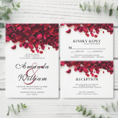 Rote Rose Petals Personalisiert Hochzeit Serviette (Personalisiere diese Kollektion eines unabhängigen Creators.)