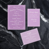 Soft Mauve Lilac Chic Monogram Wedding Program Fächer (Personalisiere diese Kollektion eines unabhängigen Creators.)