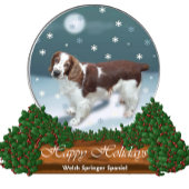 Welsh Springer Spaniel Weihnachten Schneeflocken Zinn-Ornament