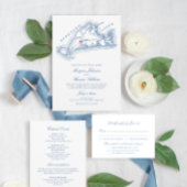 West Tisbury Map Elegant Navy Blue Gastgeschenk Ho Dosenkühler