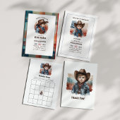 "First Rodeo" Rustic Cowboy 1. Geburtstag Einladung