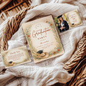 Western Floral Graduation Party Dankeskarte