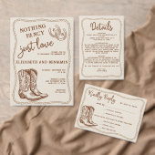 Simple Western Horseshoe Wedding Monogram Runder Aufkleber (Personalisiere diese Kollektion eines unabhängigen Creators.)