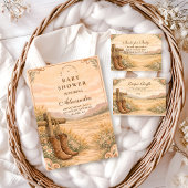 Western Saddle Desert Baby Shower Einladung