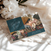 Wo die Baumgipfel glitzern Weihnachtsfeiertag Runder Aufkleber