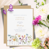 Rustic Watercolor Wildflower Wedding  Runder Aufkleber