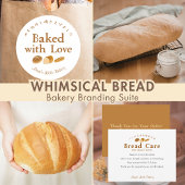 Whimsical Sourdough Bread Bakery Product Name Runder Aufkleber