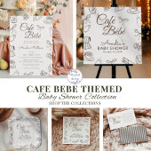 Cafe Bebe Whimsical Coffee & Bow Baby Shower Einladung
