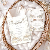 Whimsical Doodle Little Meatball Baby Shower Einladung