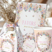 Feenblumen-Einladung zum 3. Geburtstag Einladung