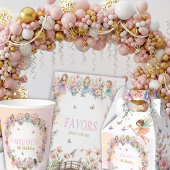 Whimsical flower fairy garden 4th birthday  pappteller