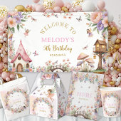 Whimsical Fairy flower 5th birthday Invitation Einladung