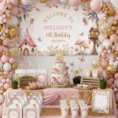 Whimsical Flower Fairy Garten 6. Geburtstag  Serviette