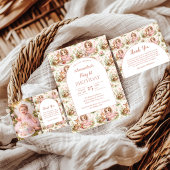 Photo Whimsical Fairy First Birthday Dankeskarte