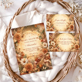 Whimsische Herbst-Boho-Windel-Raffle Begleitkarte