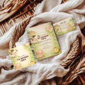 Whimsical Farm Friends Storybook Kids Birthday Serviette