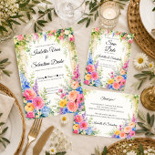 Launische Blumengarten-Hochzeit Save The Date