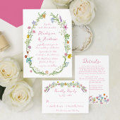 Whimsische Garten-Wildblumen-Hochzeit Tischnummer