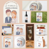 Einfache, Cartoon-Ike-Ehevorstellung Einladung