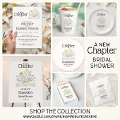 Whimsical Floral Her Next Chapter Bridal Shower  Einladung