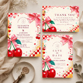 Whimsische Kitsch-Hochzeit Dankeskarte