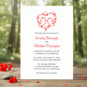 Süße Unzertrennliche Boho Rotes Herz Gartenhochzei Wasserflaschenetikett